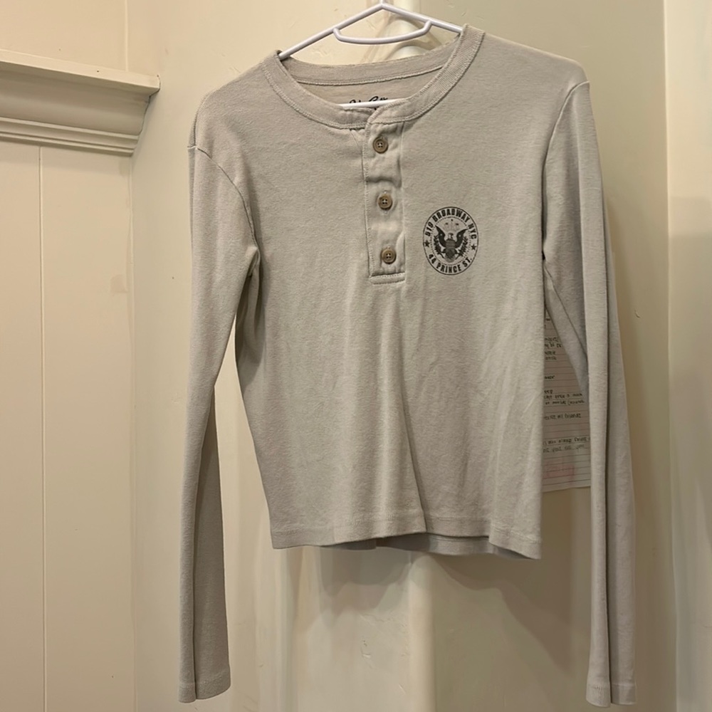 Brandy Melville graphic buttoned longsleeve